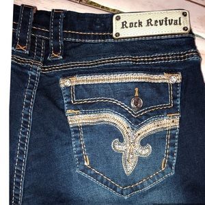 Rock Revival Betty Easy Boot Rhinestones SZ 32 EUC